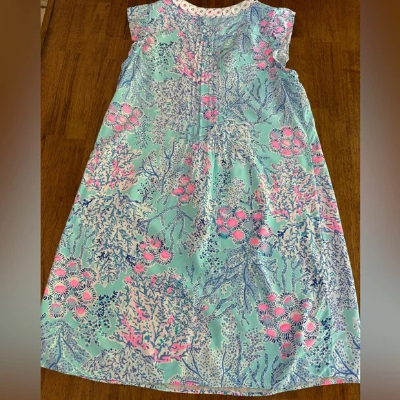 Lilly Pulitzer Joan Tunic Dress SZ S Blue Ibiza Now You Sea Me - Picture 8 of 15